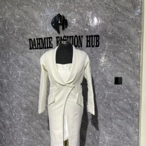 Custom made blazer and silk dress