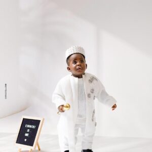 Baby White Stones Applique 3-Piece Outfit (1 Year-5years )